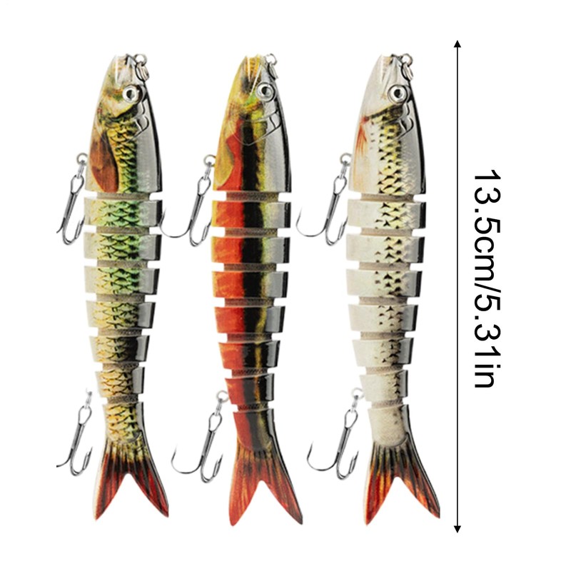 Fishing Lure | Multi-Joint Baits for Angling | Compact Multi-Joint