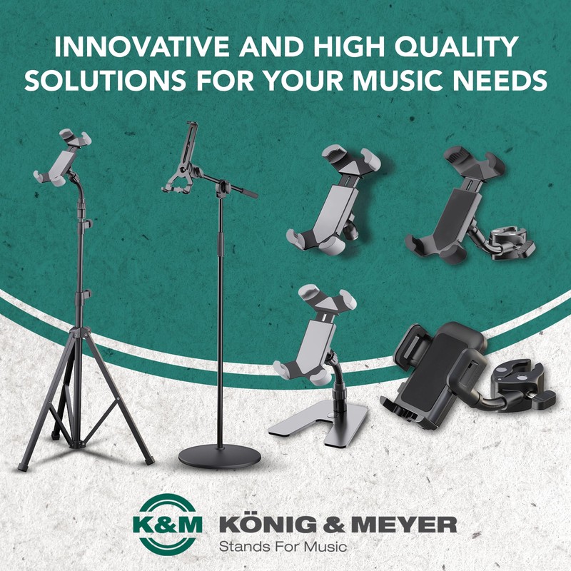 K&M Konig & Meyer Smartphone Holder | Black Phone Holder