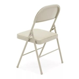 Congo Silla Plegable De Acero Acojinada Beige, Oficina O Auditorio