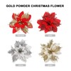 BESTOYARD Artificial Flowers Christmas Tree Ornaments Artificial Flowers Glitter Flower