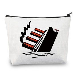BDPWSS Titanic Makeup Bag Titanic Inspired Gift Jack Dawson Fan Gift Titanic Themed Zipper Pouch Jack & Rose Merchandise (Sinking Boat CA)