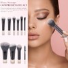 Brochas para Maquillaje, JASUVII 10 Makeup brush set+ 4 Puff,