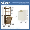 HITNET Bamboo Tilt Out Laundry Hamper, Bathroom Storage Cabinet with