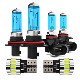 ZPXGIZT Light Bulbs Fit For Ford Excursion 2000-2004, High Performance Halogen Headlight Bulb And License Plate Lights Combo, 9007 9145 High Low Beam Fog Lights, 6000K White Light, Pack of 6