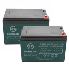 REBEKAMODS 12V 12AH Battery 6-DZM-12 Sealed Lead Acid Rechargeable Battery for Electric Scooter ATV 4-Wheeler Quad Lawn Mower Go Kart Tricycle Wheelchair, Set of 2