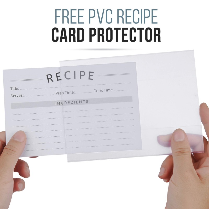 Modern Recipe Cards (Set of 60) - 4x6” Double Sided