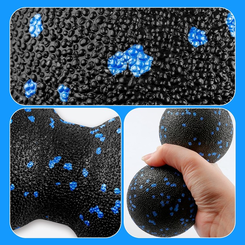 Lotsdonxia 2 PCS Fascia Balls,Peanut Massage Ball,Muscle Massage Foam Roller,Deep