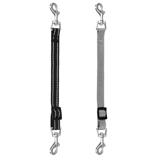 2 Pcs Dog Collar Connector, Double Ended Clip Strap Dog