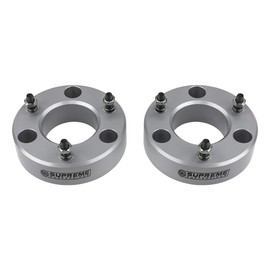 Supreme Suspensions - 3" Front Leveling Kit for 2007-2024 Chevy Silverado 1500 and GMC Sierra 1500 2WD/4WD - T6 Billet Aluminum Strut Spacers Lift Kit (Silver)