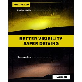 Antline Super Bright H1 LED Bulb Golden Yellow Newest Version 3570 CSP-Chips LED Fog Lights DRL Replacement (Pack of 2)