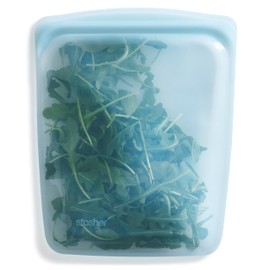 Stasher Premium Silicone Reusable Food Storage Half Gallon Bag, Tide Pool Microwave, Sous Vide, Dishwasher, Oven and Freezer Safe BPA Free, Leak-free, Eco-friendly, 64 Oz