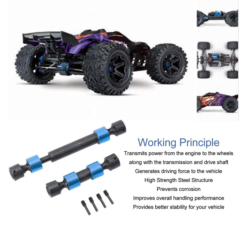 RC Center Drive Shaft Splined Universal Steel CVD Driveshaft for