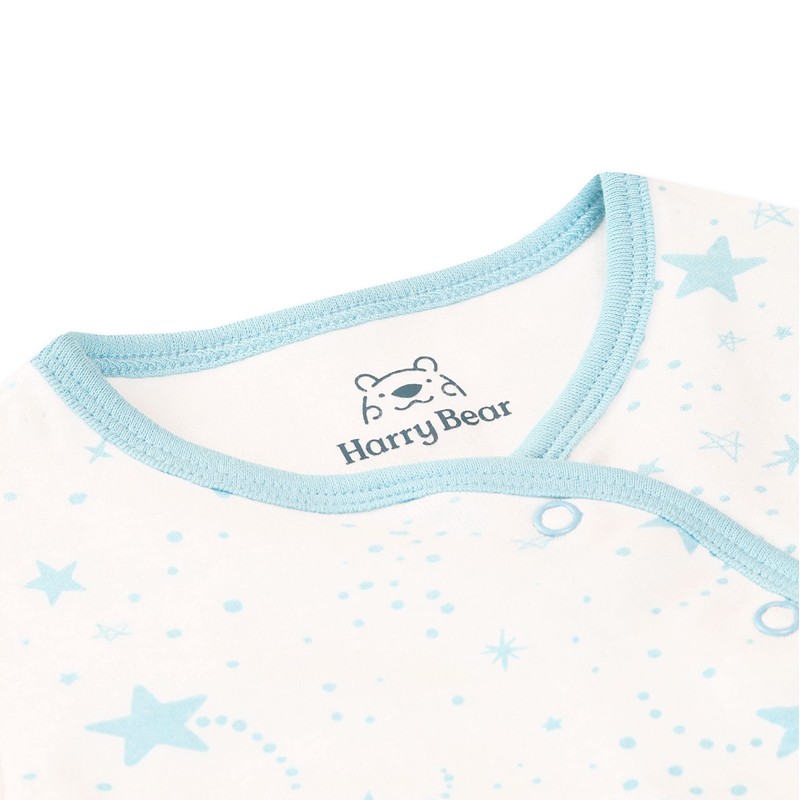 Harry Bear Baby Sleepsuit Little Brother White 0-3 Months