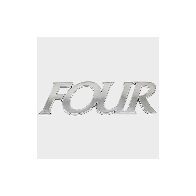 Four Winns Boat Raised Emblem Decal | Silver Plastic Mirror