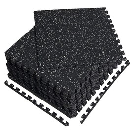 ESPIDOO 0.56 Inch EVA Foam Puzzle Mat: 12-Piece Shock-Absorbing Gym Flooring - Anti-Slip & Noise Reduction for Home Workout & Play Areas