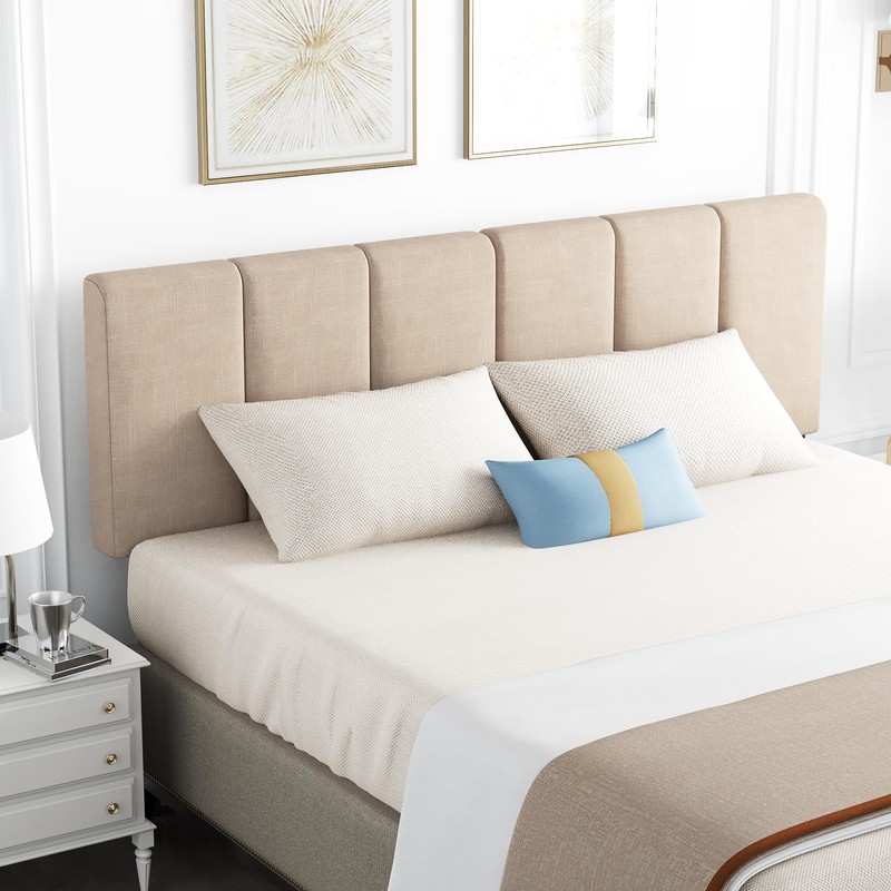 HAOBO Home Upholstered Headboards Foldable Queen/Full Linen Panels with Height