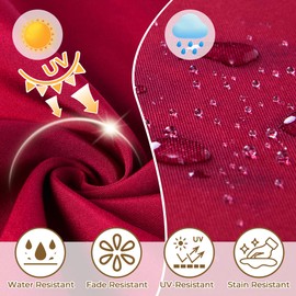 Bafode Patio Chair Cushions Set of 4, 17" x 16" x 2" Waterproof Outdoor Chair Cushions for Furniture, Seat Cushion with Ties, for Patio, Yard, Garden Dining Chair