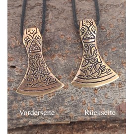 Kiss of Leather Solid Axe Pendant Bronze No. 36