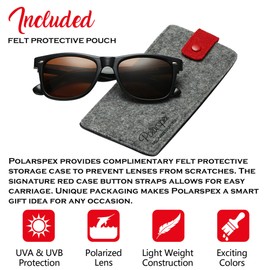 PolarSpex Mens Sunglasses - Retro Sunglasses for Men, Polarized Sunglasses for Womens - Cool Shades for Driving, Fishing