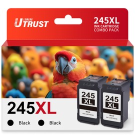 LEMERO UTRUST 245XL Black Ink Cartridge Remanufactured Replacement for Canon 245XL Ink Cartridge PG-245XL Black with PIXMA MG2522 MG2500 MX490 MX492 TR4520 TS202 Printer 245 XL