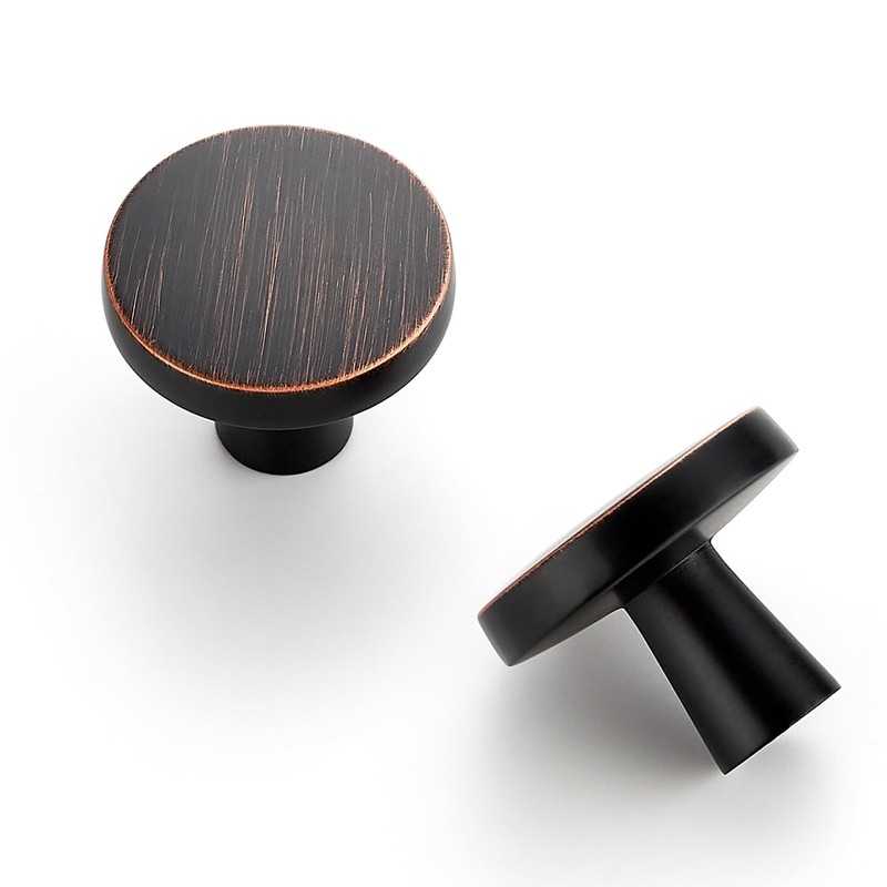 Ravinte 15 Pack Solid Single Hole Kitchen Round Cabinet Knobs