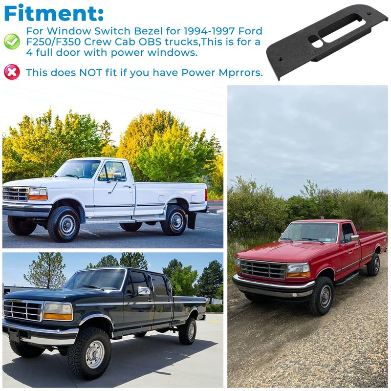 for 1994-1997 Ford F-350 F-250 Crew Cab 4-Door Window Switch