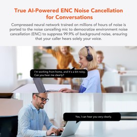 NUROUM HP11SU USB Headset with Microphone for PC, Single-Ear Headphones with ENC Boom Mic, Wired Computer Headset with Inline Control, USB A/Type-C/3.5mm for Work/Home Office/Call Center Zoom/Teams