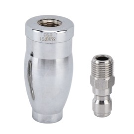 TOPINCN High Pressure Washer Nozzle, Rotating Turbo Nozzle Silver for Boat Cleaning