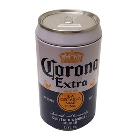 The Tin Box Company Corona Blue and White Can Bank Tin