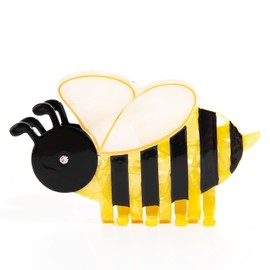 Bee Hair Clips, Animals Acetate Hair Grip Clip, 4" Medium Claw Clips for Women, fun Hair Accessories for Thick and Thin Hair (Honeybee)