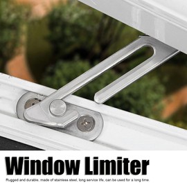 QANYEGN Casement Stopper, Stainless Steel Window Limiter, Flip Latch, Window Opening Locks, Window Lock with Screws for Wood Fence