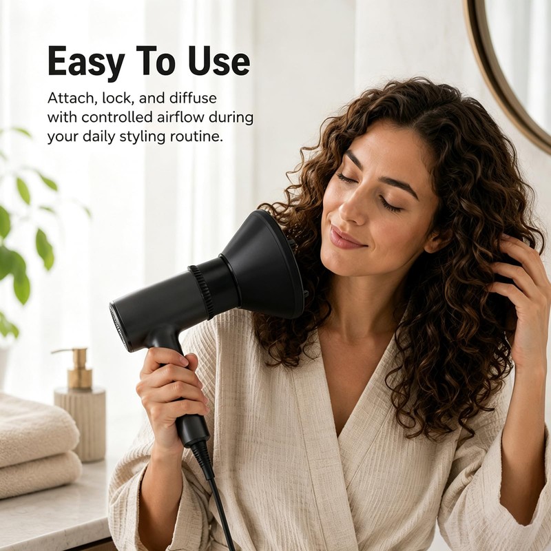 Universal Hair Dryer Diffuser, Blow Dryer Nozzle Hair Dryer-Attachment