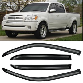 Cxdar Window Rain Guards Visors for 2004 2005 2006 Toyota Tundra Crew Cab, Out-Channel Window Vent Wind Shades Shield Deflectors for 04 05 06 Tundra Double Cab