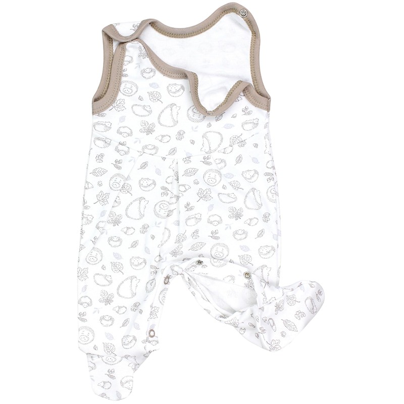 TupTam Baby Girls' Romper with Foot, Pack of 3, Hedgehog