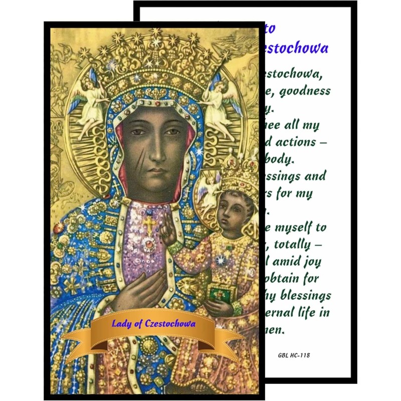 Our Lady of Czestochowa Patron of Poland Blessed Laminated Holy