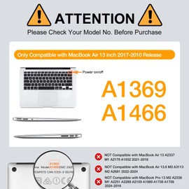 MOSISO Compatible with MacBook Air 13 inch Case (Models: A1369 & A1466, Older Version 2010-2017 Release), Protective Plastic Hard Shell Case & Keyboard Cover & Screen Protector, Salmon Pink