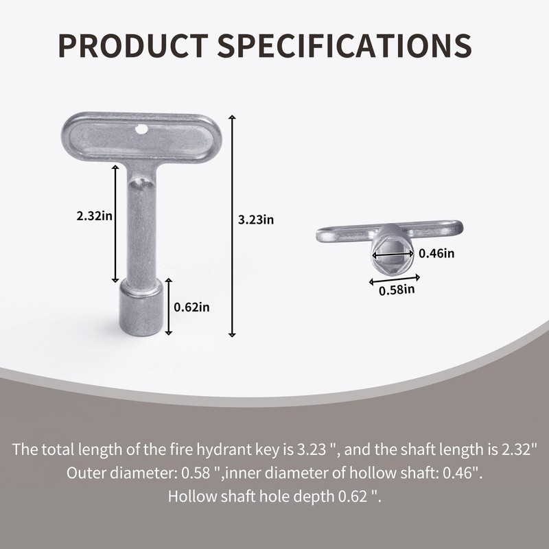 CMLY Hydrant Key, Upgrade Hydrant key for Water Spigot Key