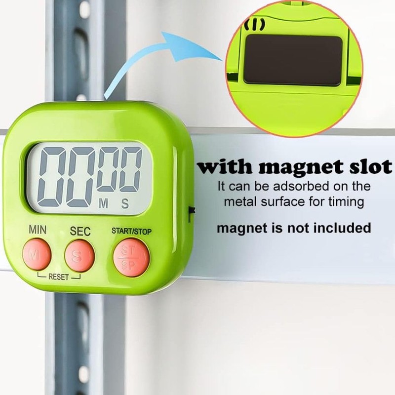 Digital timer, Kitchen timers for cooking, Magnetic Countdown Stopwatch, Count-up