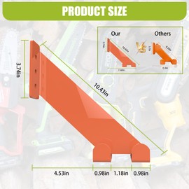 MusixiA 1 Pack Chainsaw Holder 10",180LB Heavy Duty Chainsaw Wall Mount, Chainsaw Hanger for Garage Organization,Chainsaw Rack for Gardening Tools