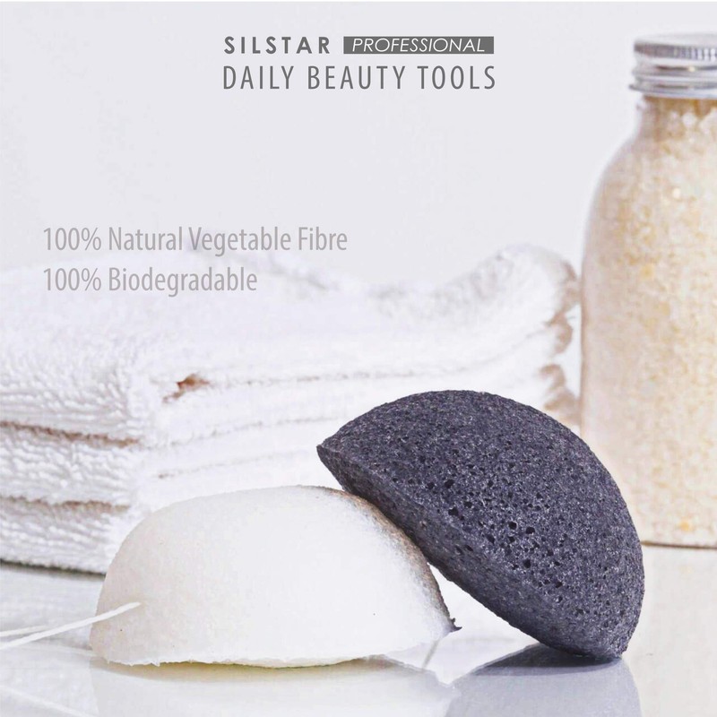 Silstar Professional Konjac Sponge, Facial Sponge, Bath Sponge, Great Cleansing