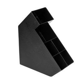 Restaurantware Restpresso Coffee Bar Organizer, 1 Count Durable 6 Compartments, Compact Size, Black Plastic Tabletop Coffee Supplies Organizer For Homes, Office Spaces, Breakrooms, and Lounges