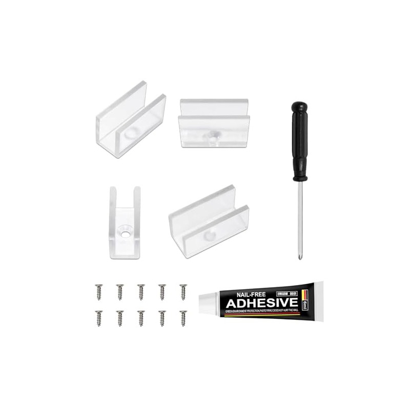 MOLIONS Neon Rope Light Mounting Brackets, Clear Fixing Clips with