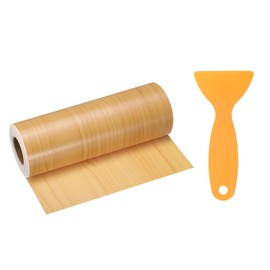 HARFINGTON Wood Grain Repair Tape 6 Inch x 33ft Self Adhesive Repair Patch Tape Simulated Wooden Floor Tapes with Plastic Scraper for Tables Doors Windows Furniture, Cherry