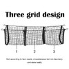 Car Rear Trunk Net Bag Storage Bag Organizer 3-Grid Universal