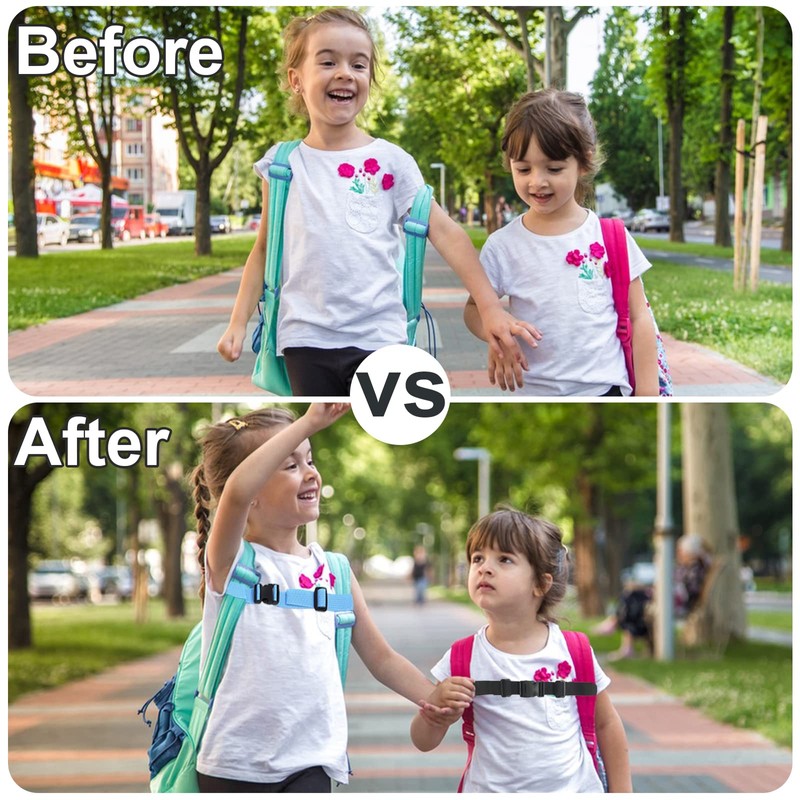 Pack of 8 Chest Strap Backpack Children's Set Adjustable Backpack