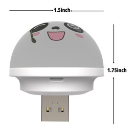 housailei USB Port Color Changing Night Light 6 Colors Panda partten Paint Night Light Voice Controlled USB-Powered Sound Activated Led lamp,Voice Activated Plug in with 5 Level Brightness 2 Pack.