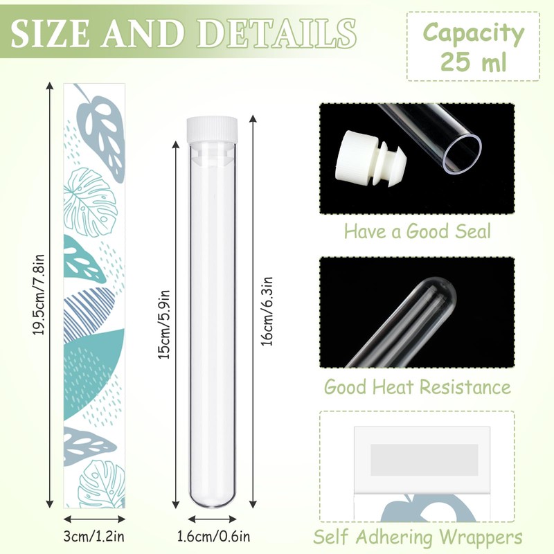 Copkim 38 Pcs Tampon Flask Set Included Tube Flasks for
