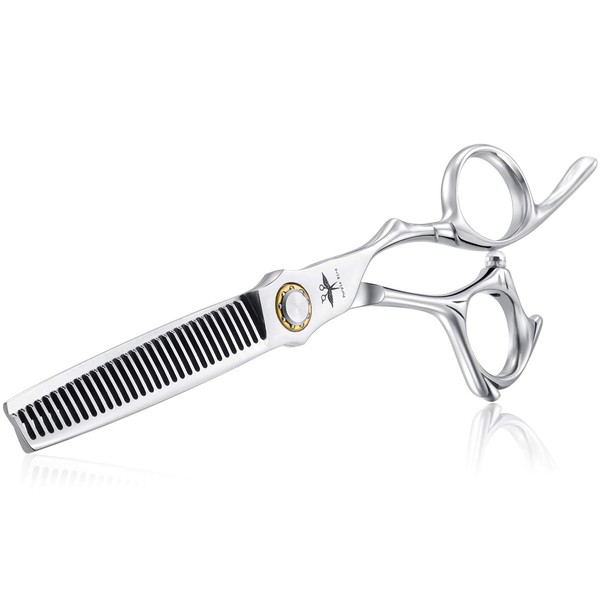 Hair Scissors Thinning Scissors 6 Inch Professional Salon Hairdressing Scissors Japanese Stainless Steel Haircut Scissors for Men Women Beginners with Ball Bearing Clamping System
