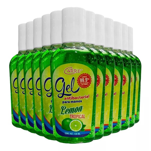 Carré Gel Antibacterial De Bolsillo 135 Ml 12 Piezas +