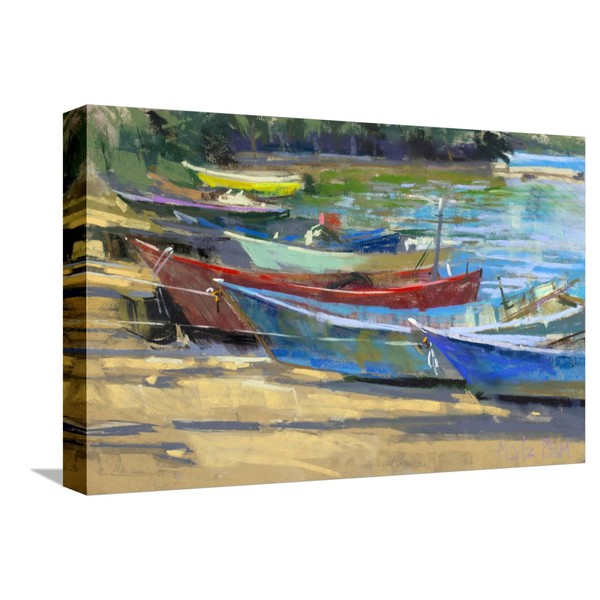 ART.COM Canvas Wall Art Prints Fishing Boats Marta by Nancie